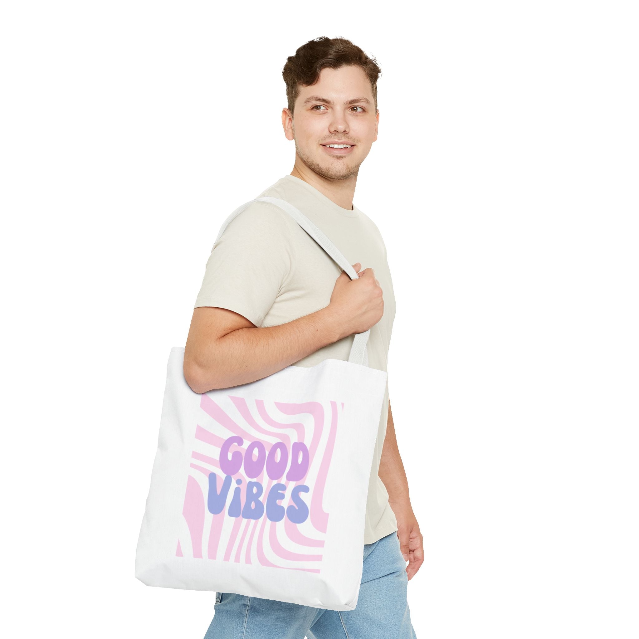 Good Vibes Tote in White!