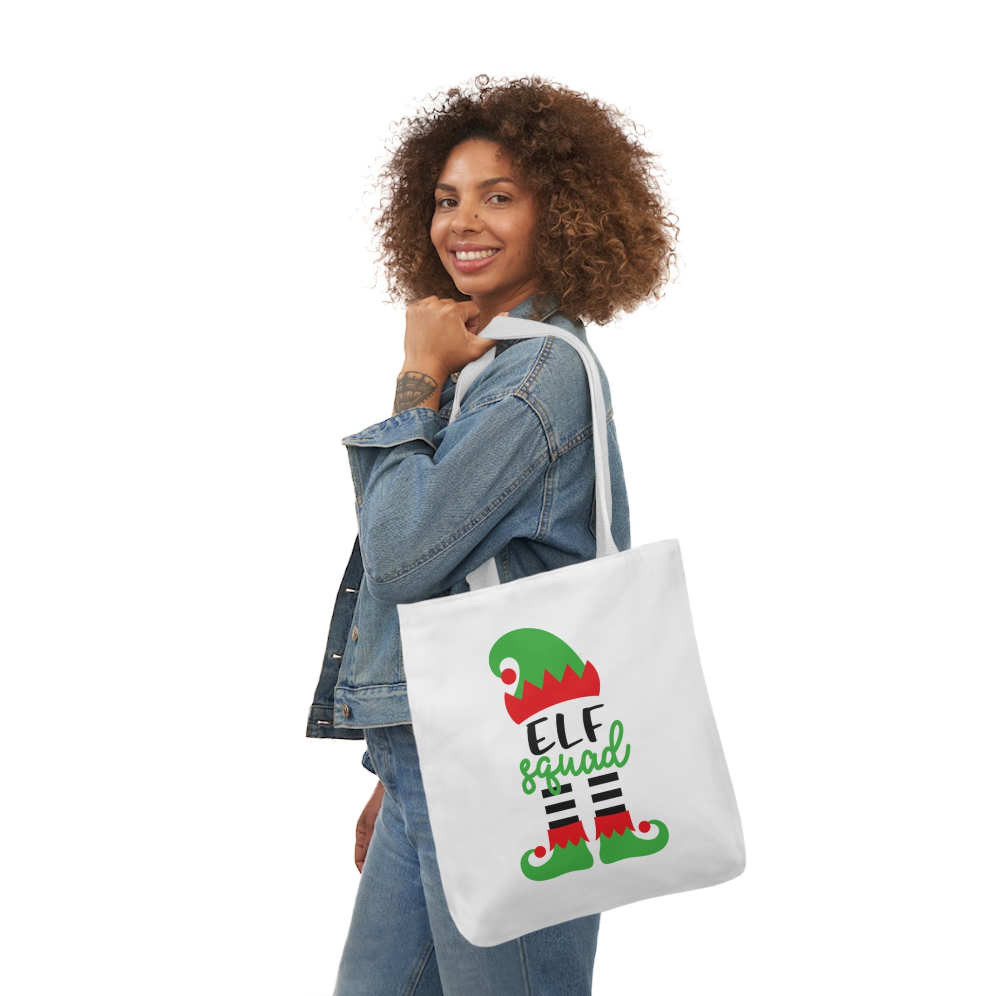 Elf Squad White Canvas Tote Bag!