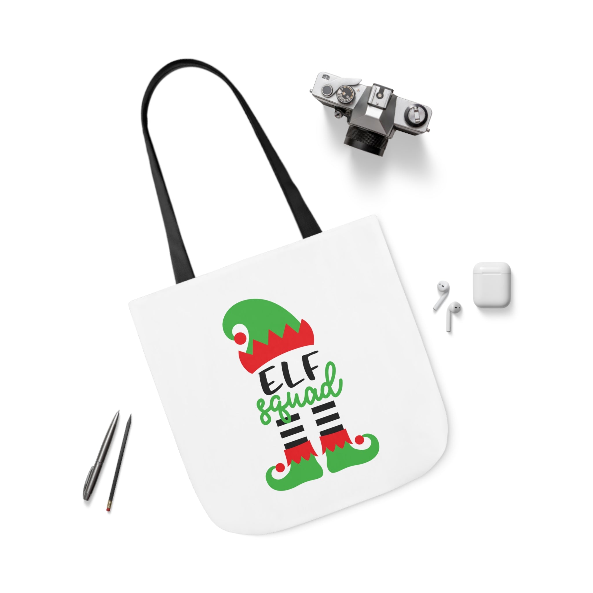 Elf Squad White Canvas Tote Bag!