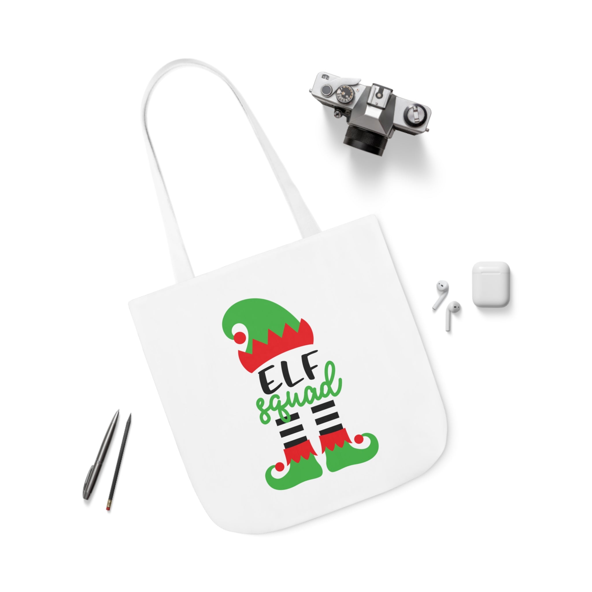 Elf Squad White Canvas Tote Bag!