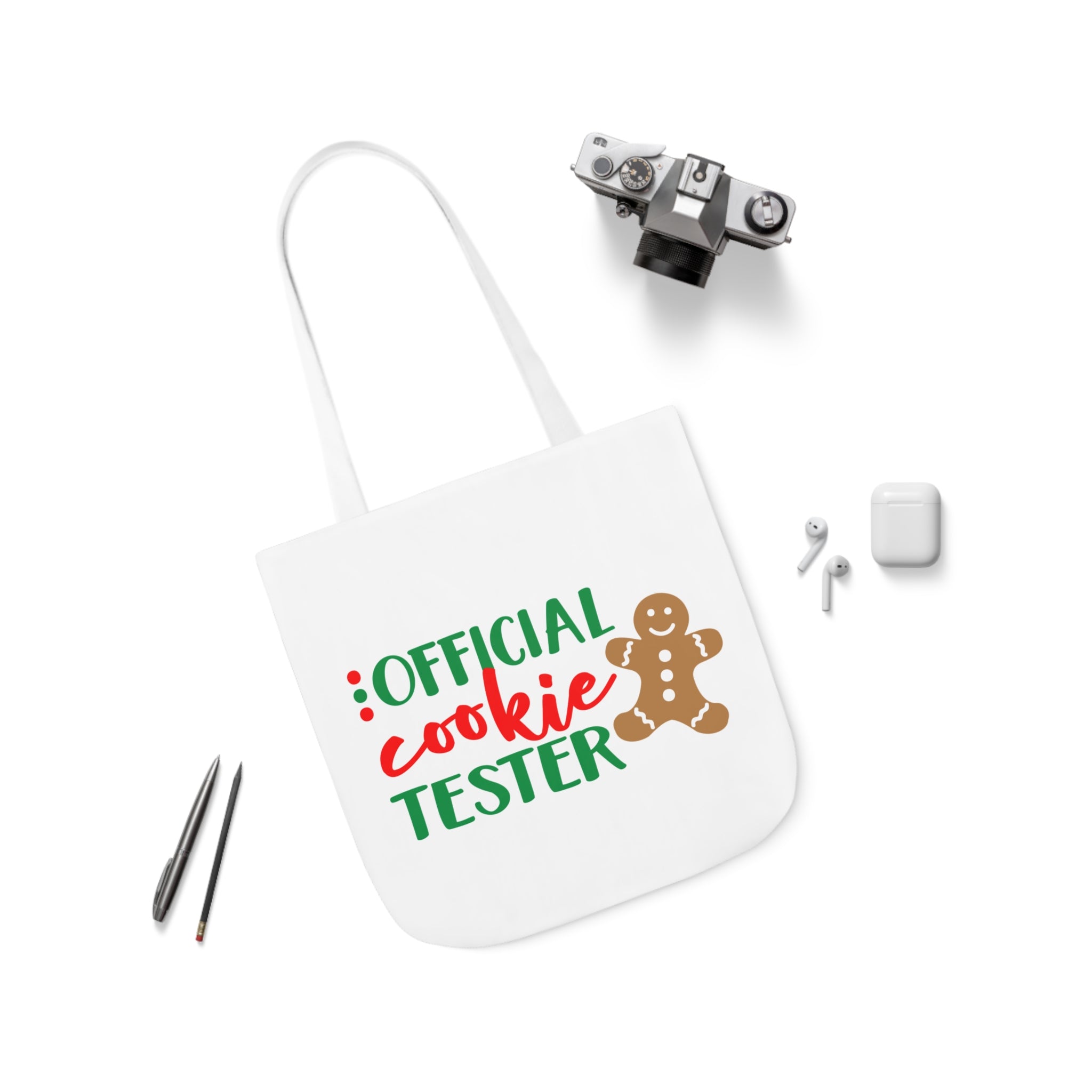 Official Christmas Cookie Tester Canvas Tote Bag!