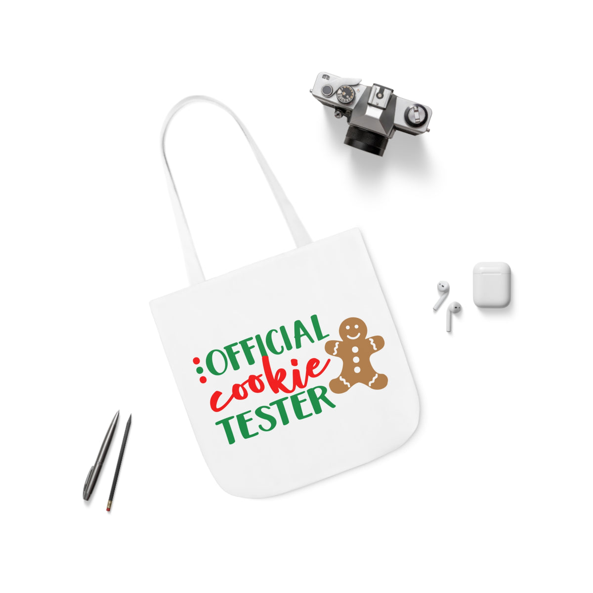 Official Christmas Cookie Tester Canvas Tote Bag!