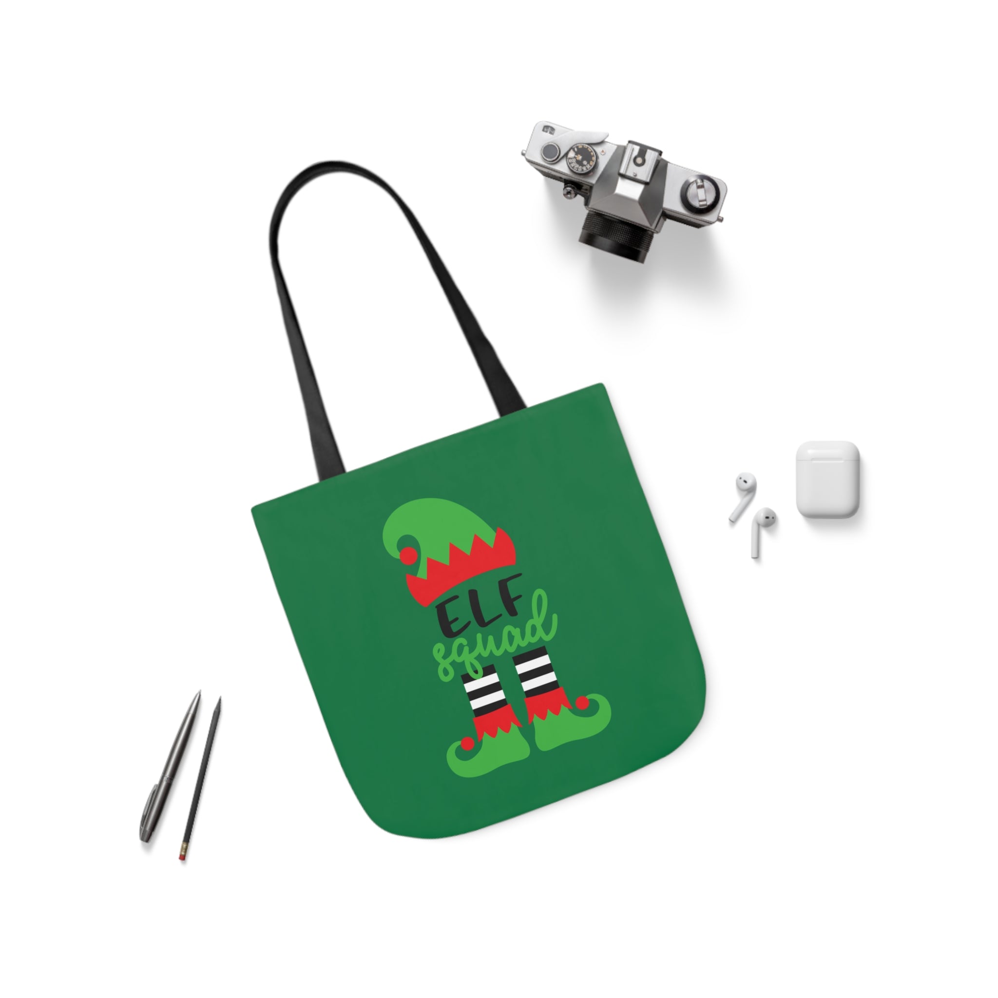 Elf Squad Dark Green Canvas Tote Bag!