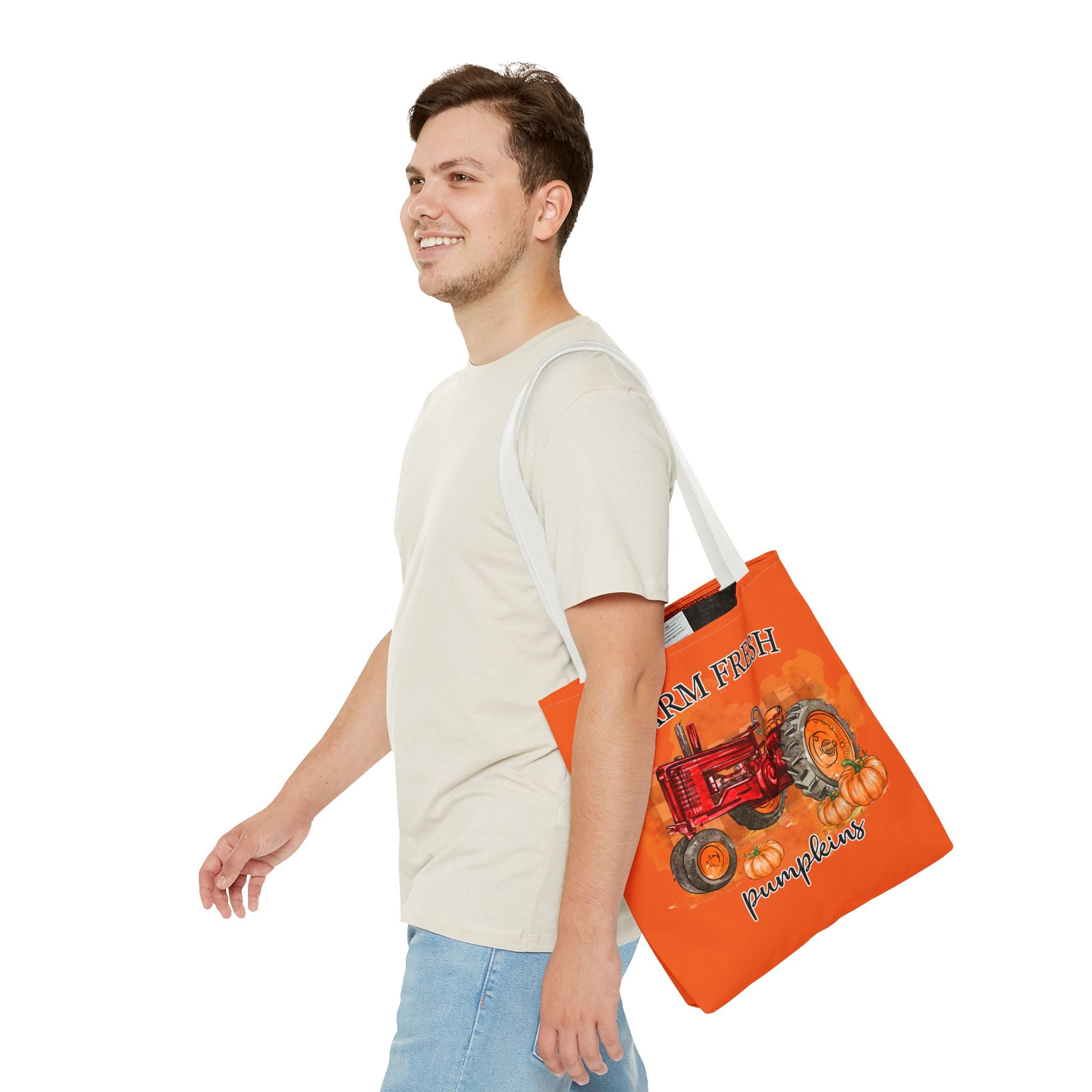 Orange Farm Fresh Pumpkin Tote Bag!