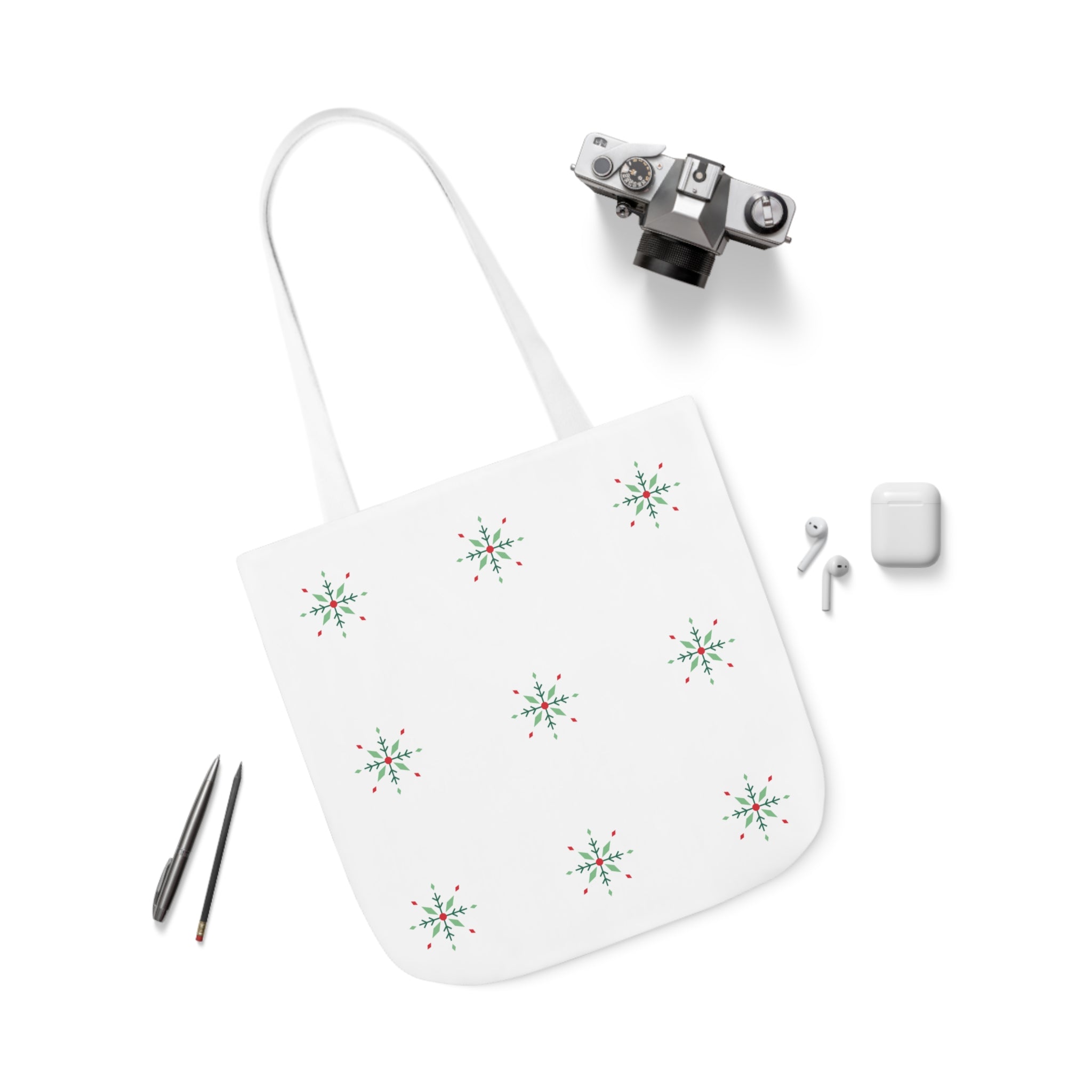 Snowflakes Canvas Tote Bag!