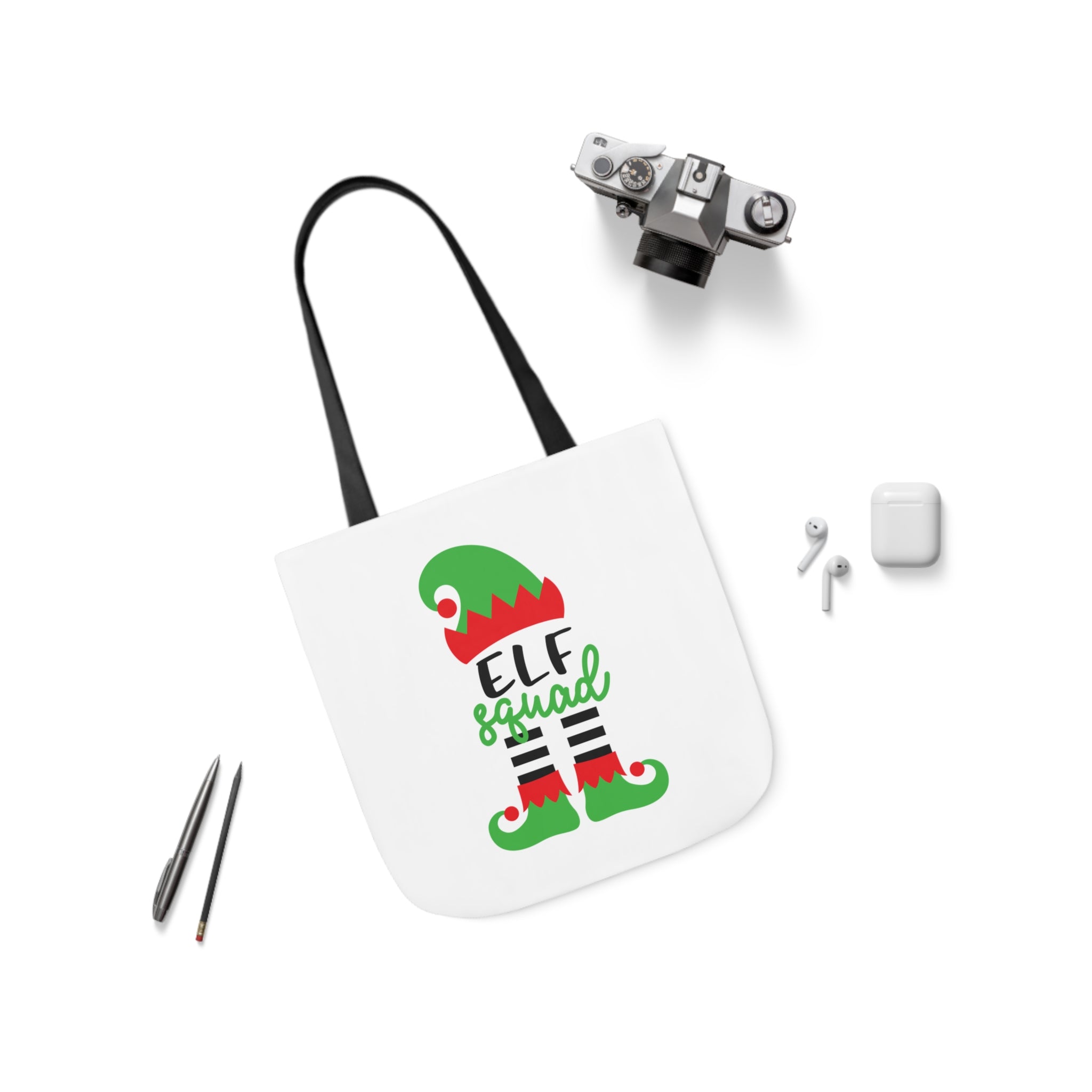 Elf Squad White Canvas Tote Bag!