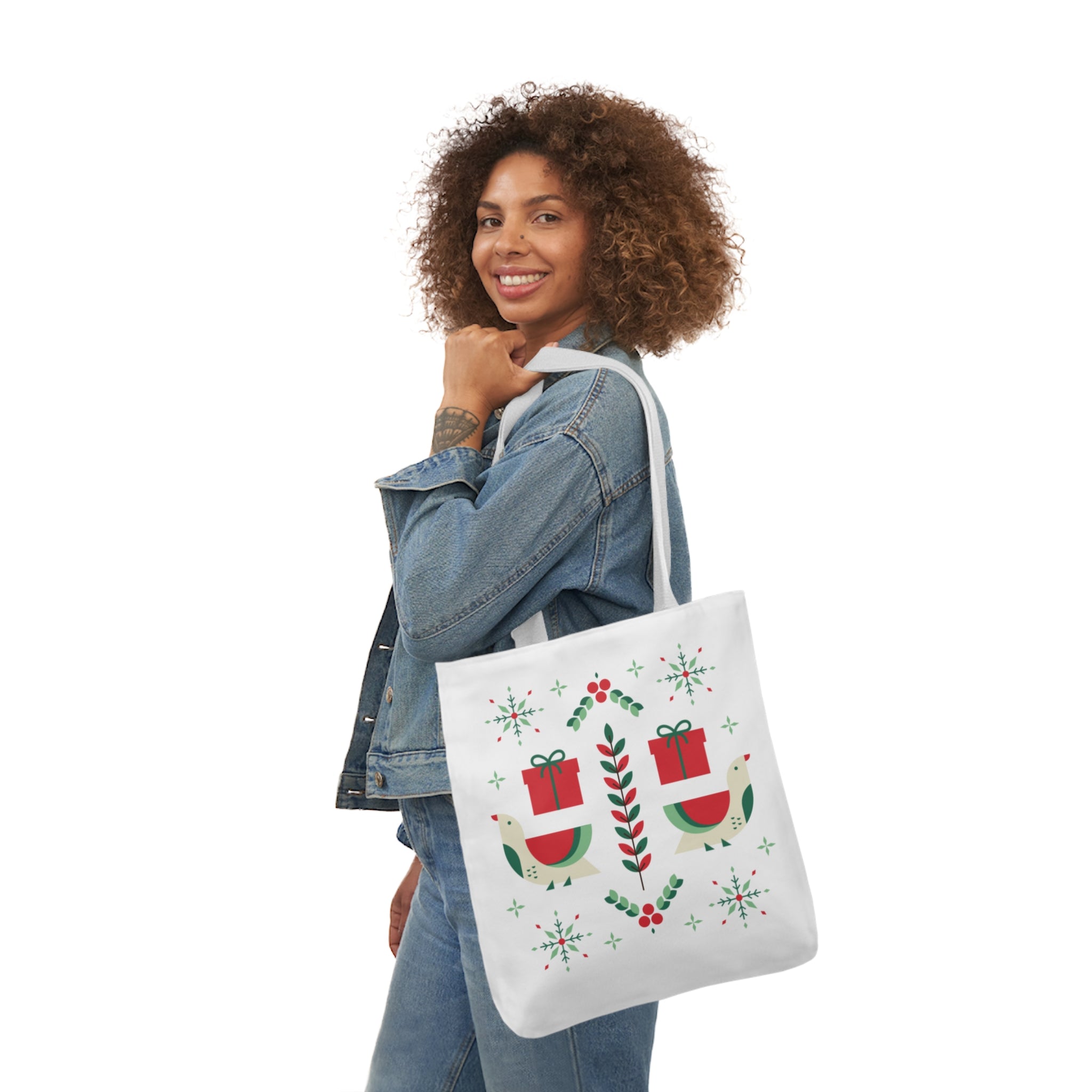 Christmas Doves Canvas Tote Bag!