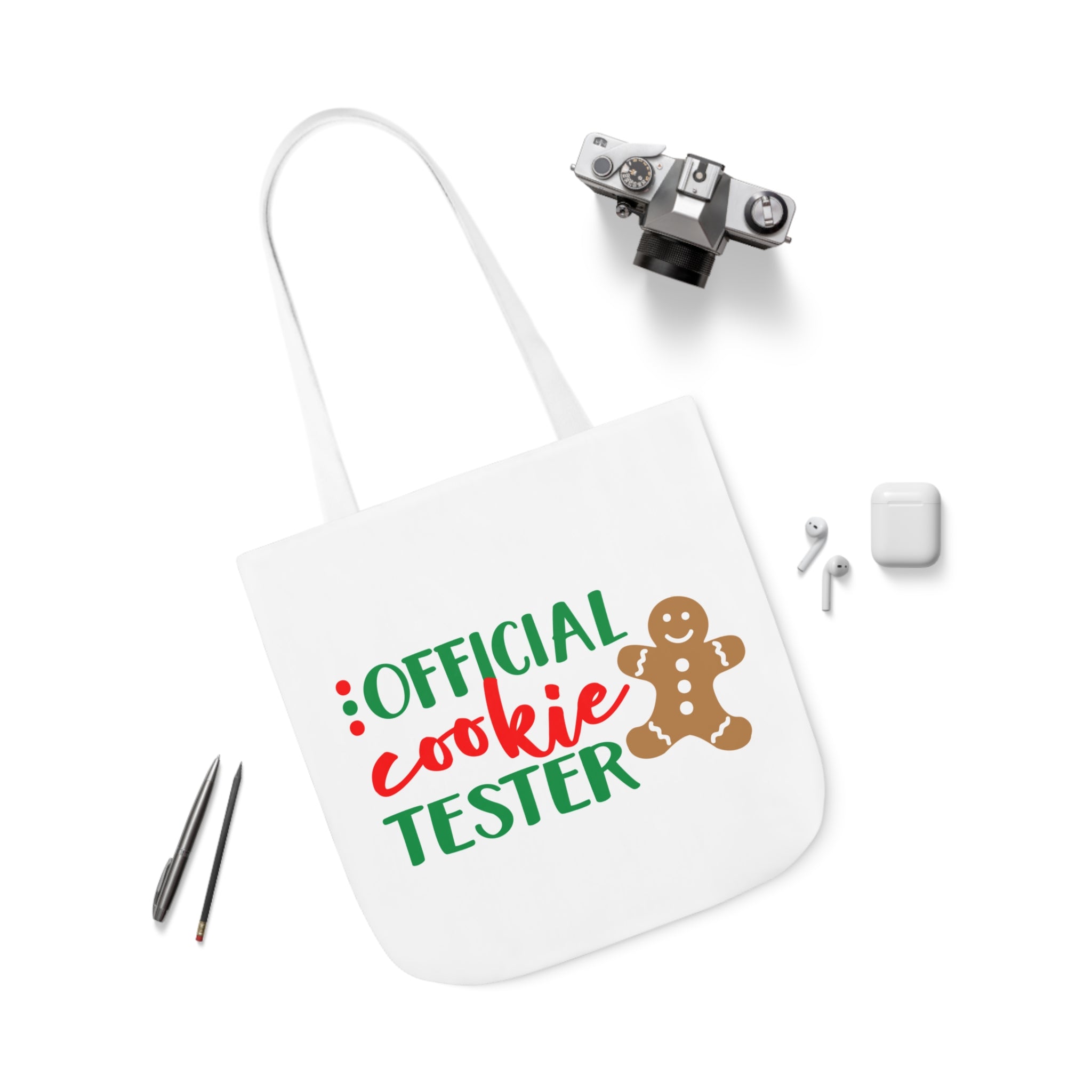 Official Christmas Cookie Tester Canvas Tote Bag!