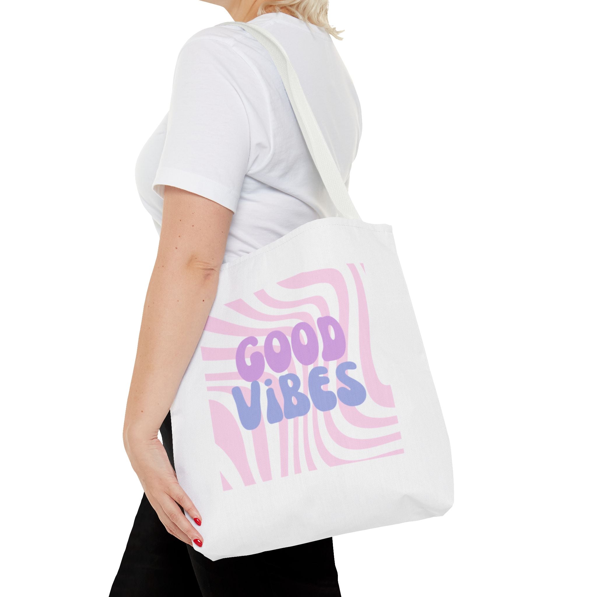 Good Vibes Tote in White!