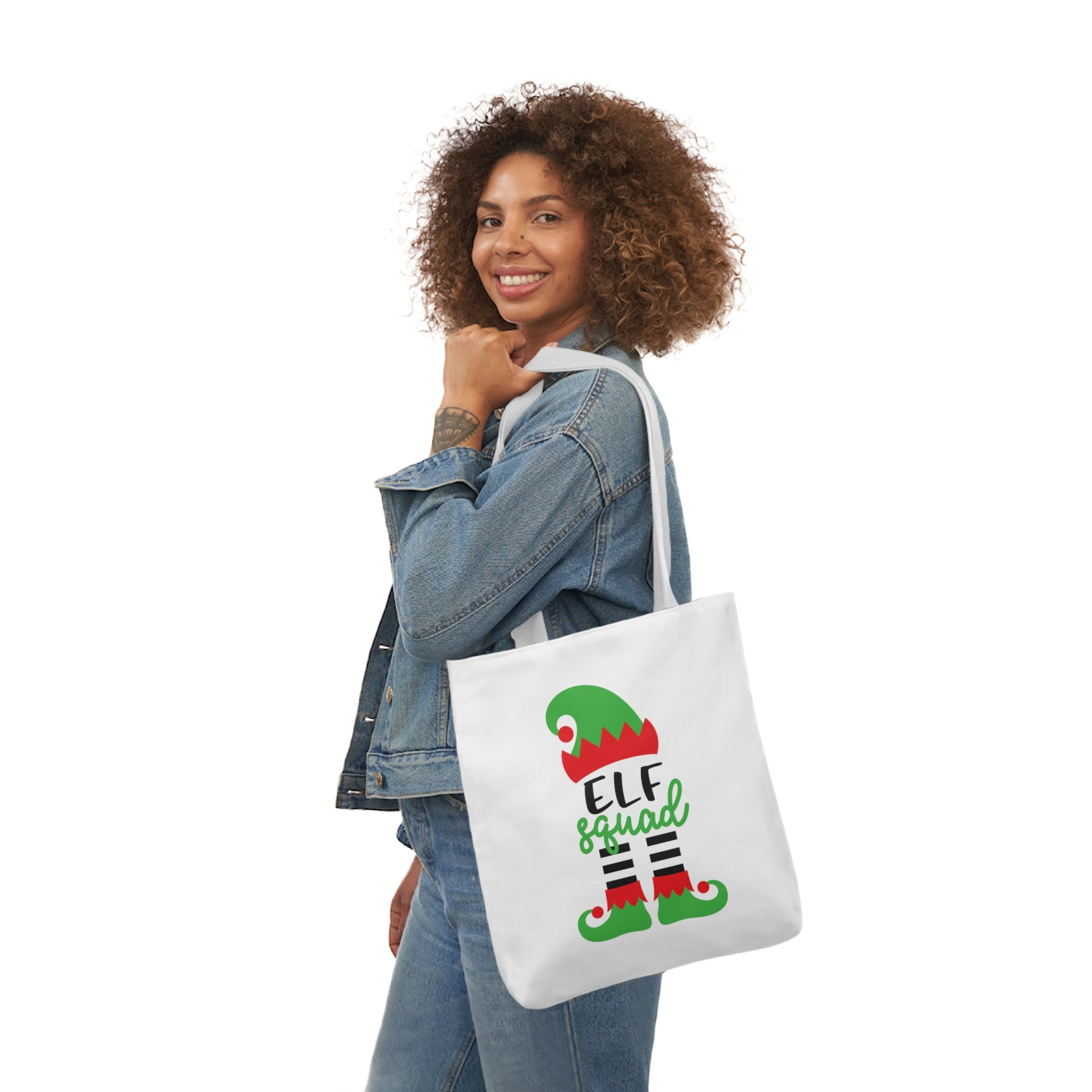 Elf Squad White Canvas Tote Bag!