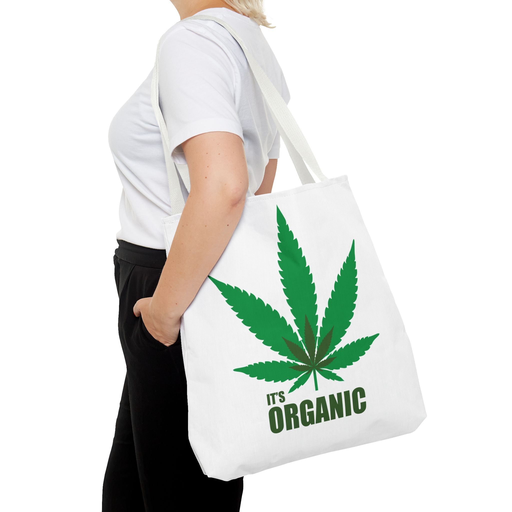 "It's Organic Cannabis" White Tote Bag!