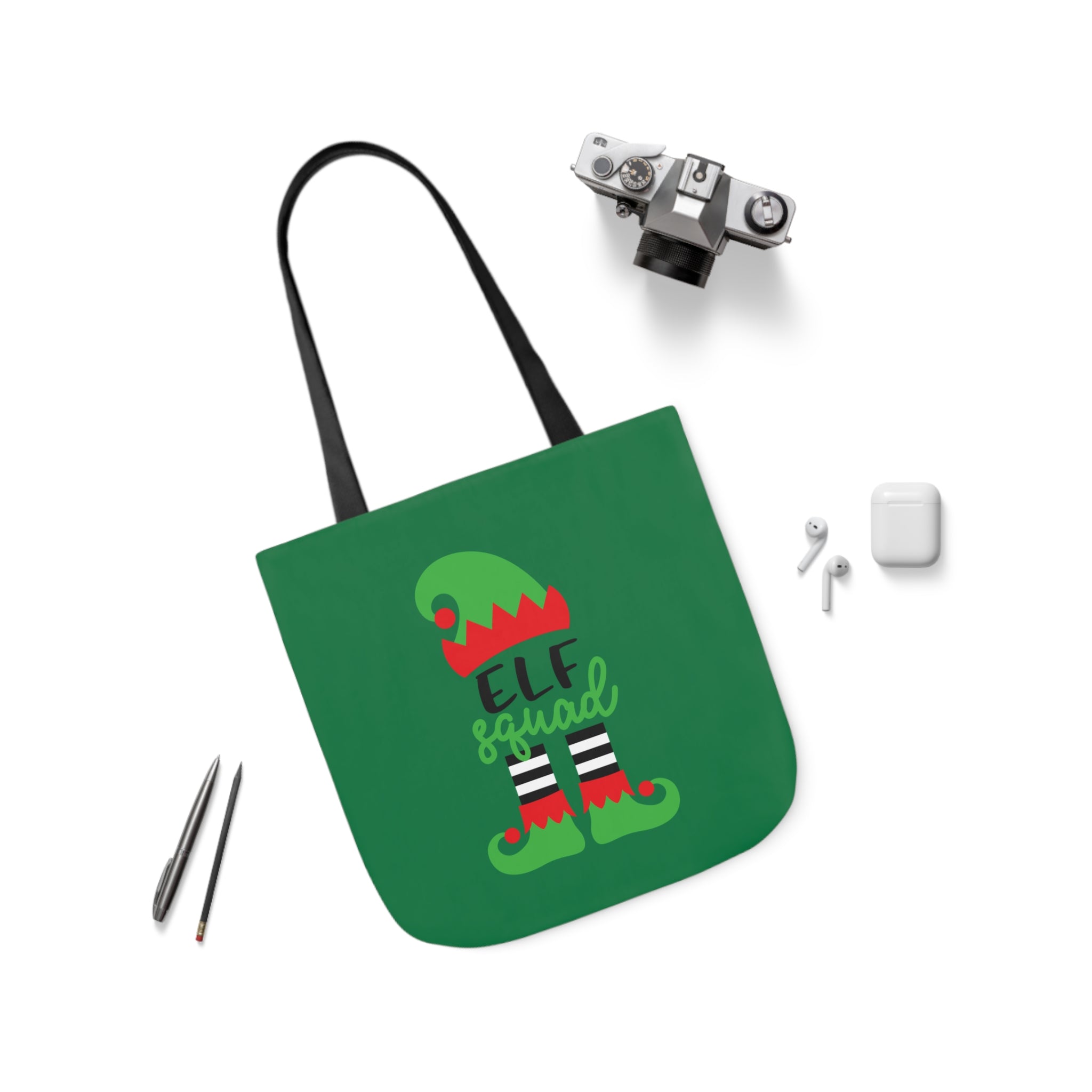 Elf Squad Dark Green Canvas Tote Bag!