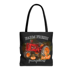 Black Farm Fresh Pumpkin Tote Bag!