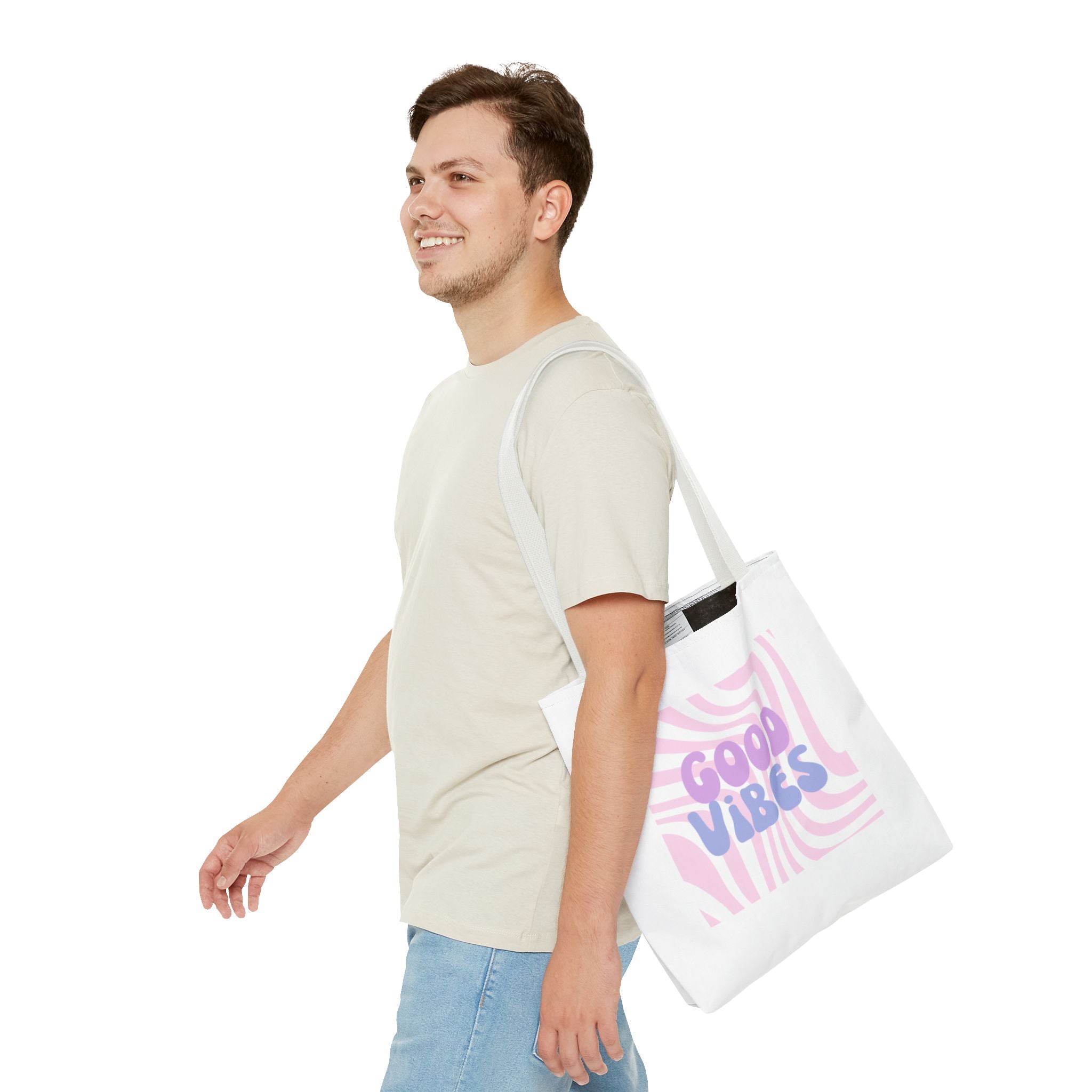 Good Vibes Tote in White!