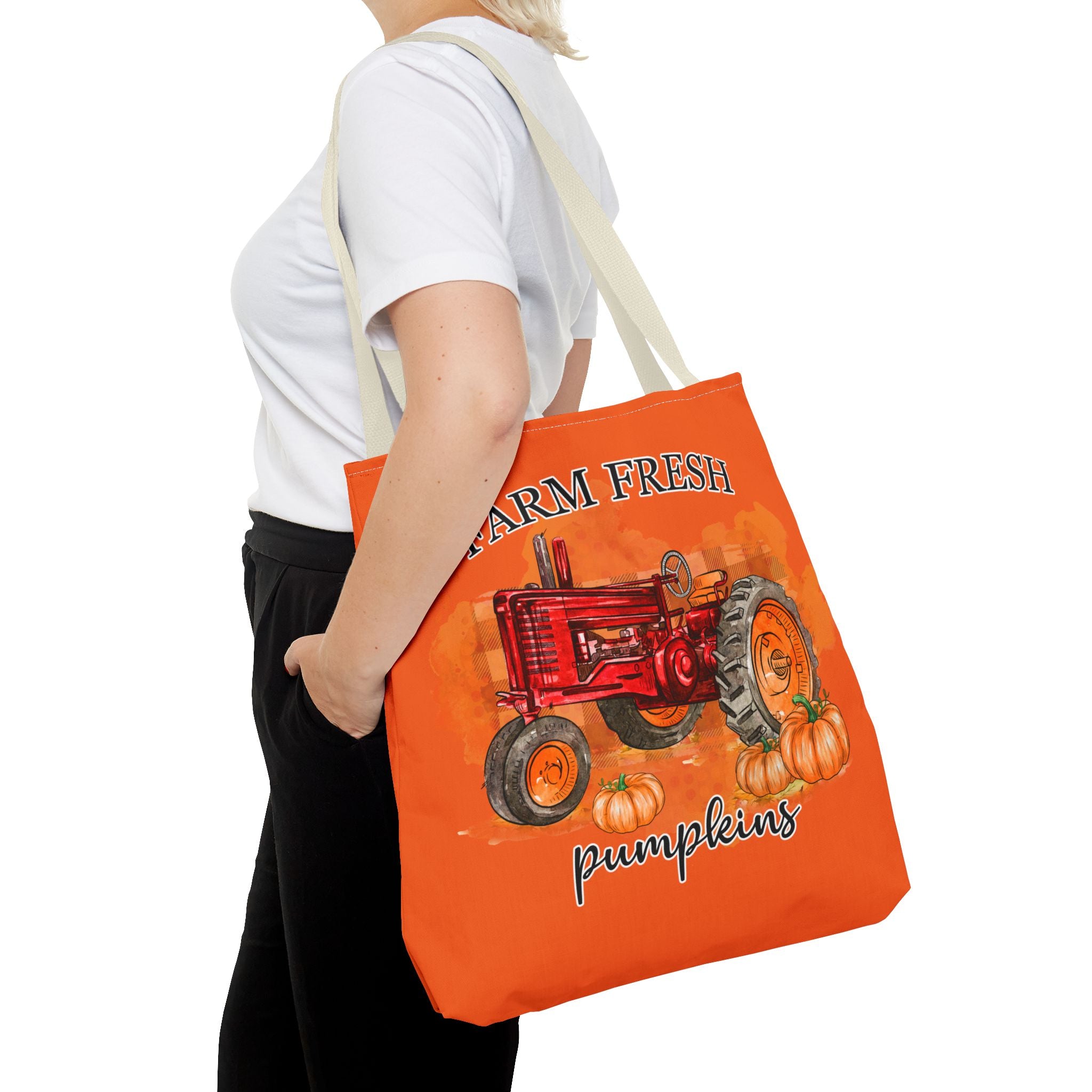 Orange Farm Fresh Pumpkin Tote Bag!