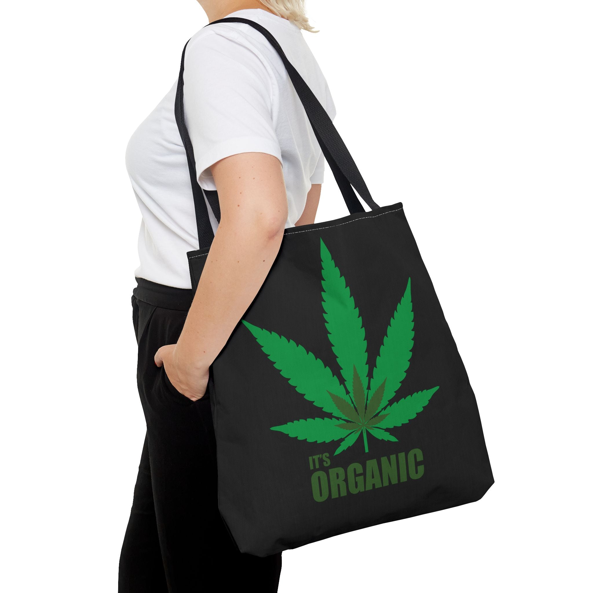 "It's Organic Cannabis" Black Tote Bag!