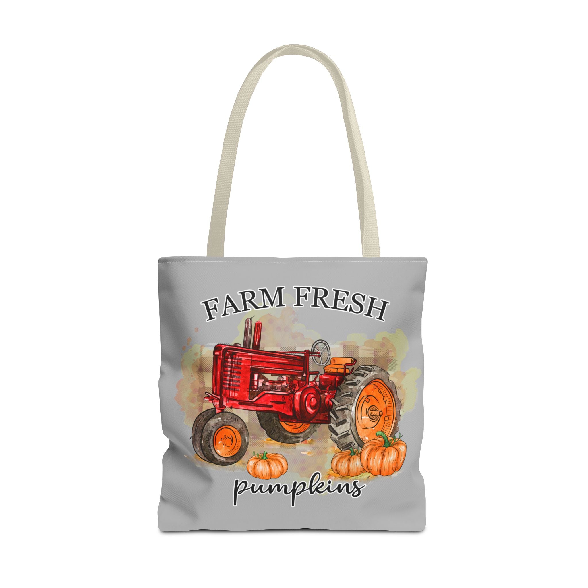 Light Grey Farm Fresh Pumpkin Tote Bag!