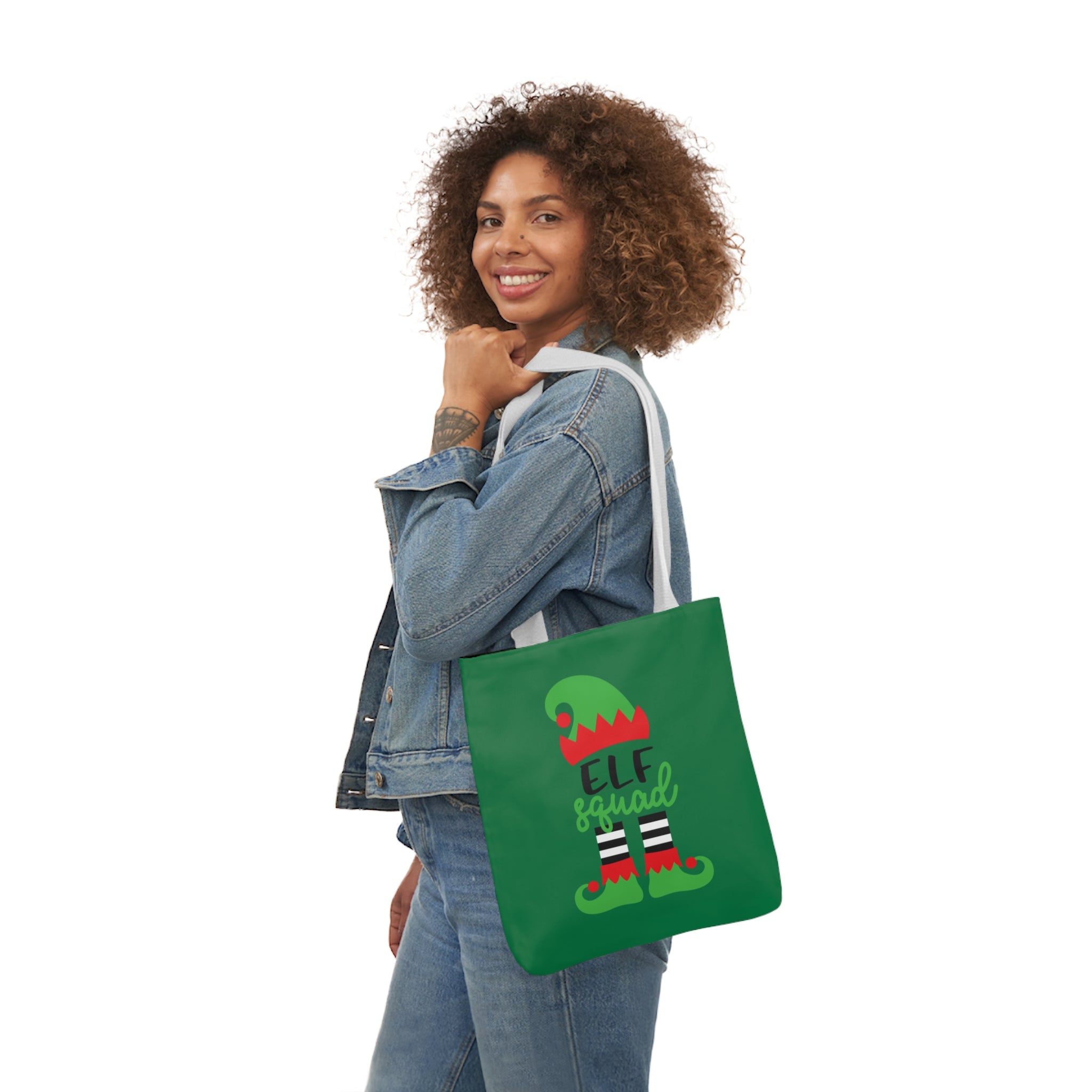 Elf Squad Dark Green Canvas Tote Bag!