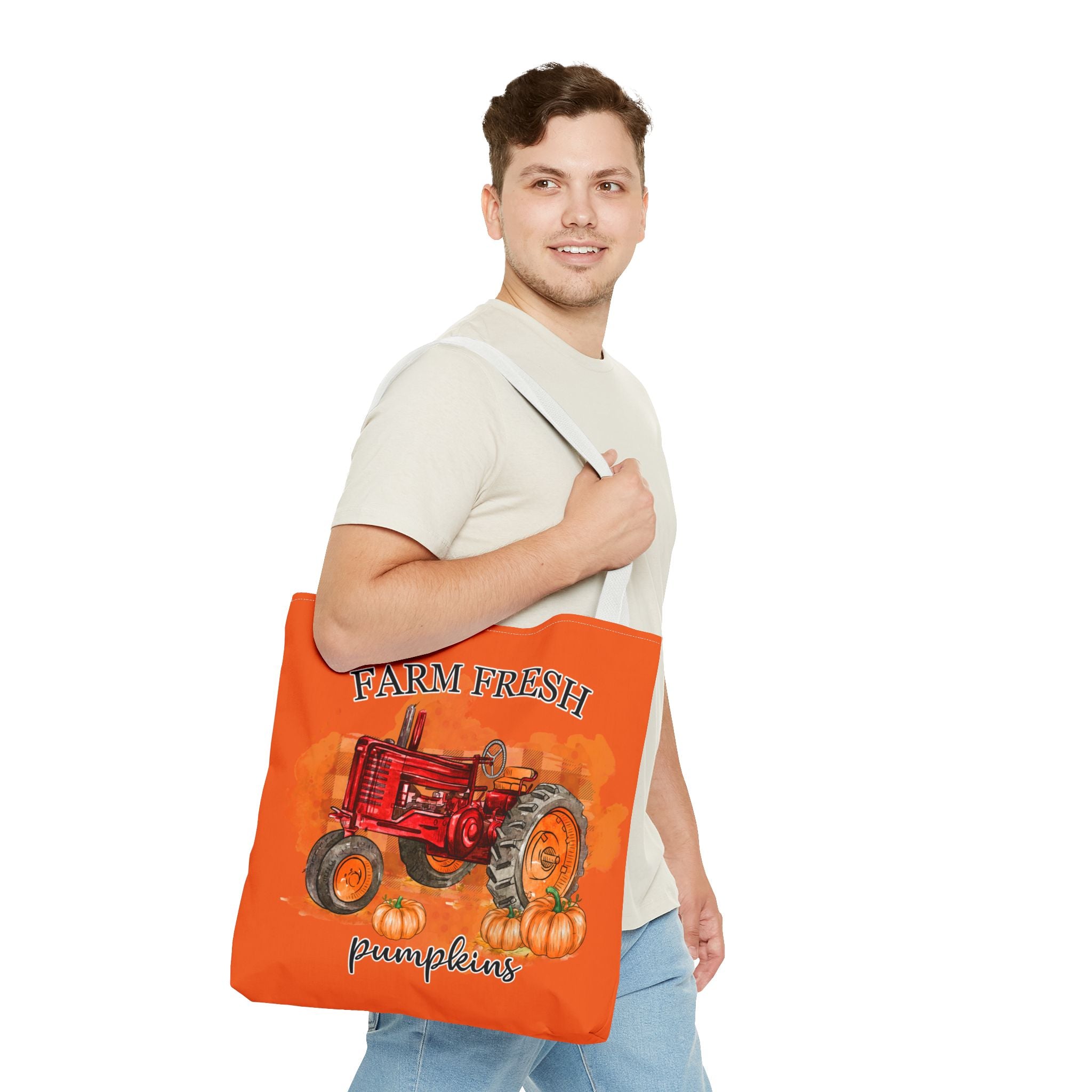 Orange Farm Fresh Pumpkin Tote Bag!