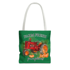 Dark Green Farm Fresh Pumpkin Tote Bag!