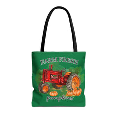 Dark Green Farm Fresh Pumpkin Tote Bag!