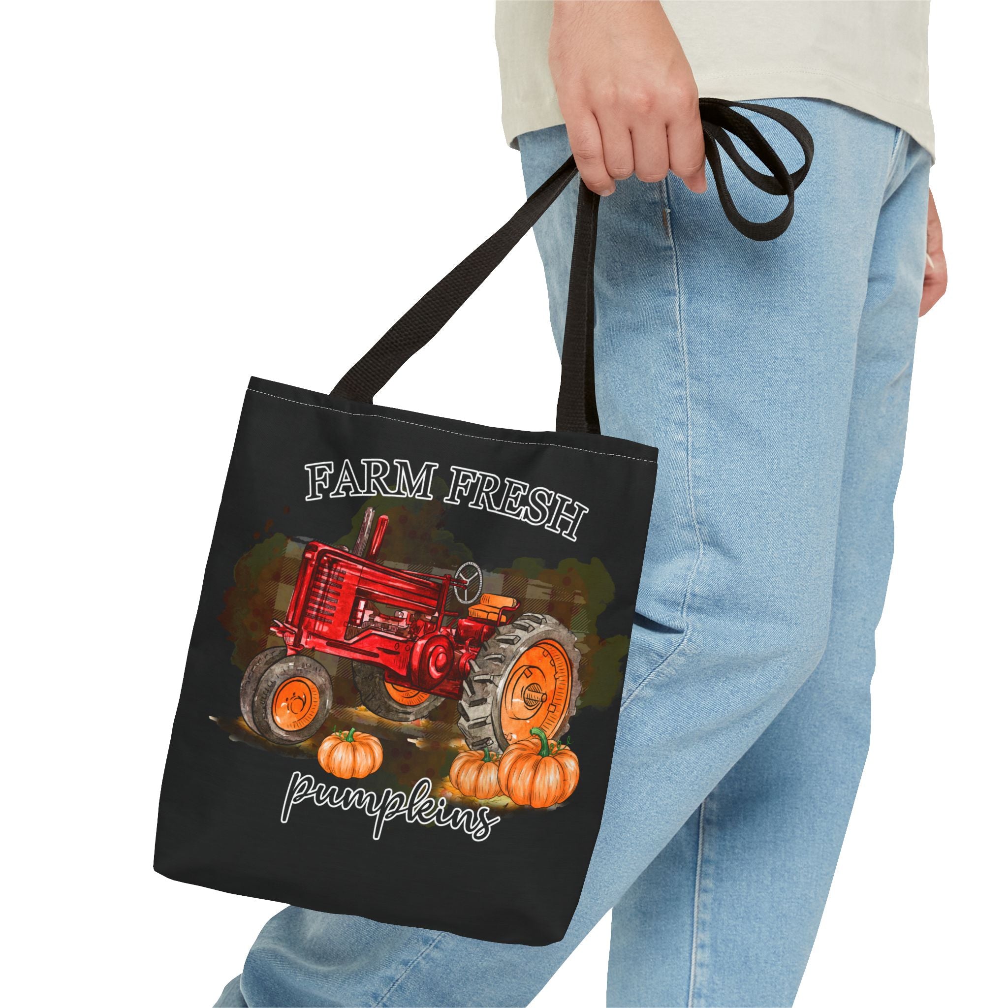 Black Farm Fresh Pumpkin Tote Bag!