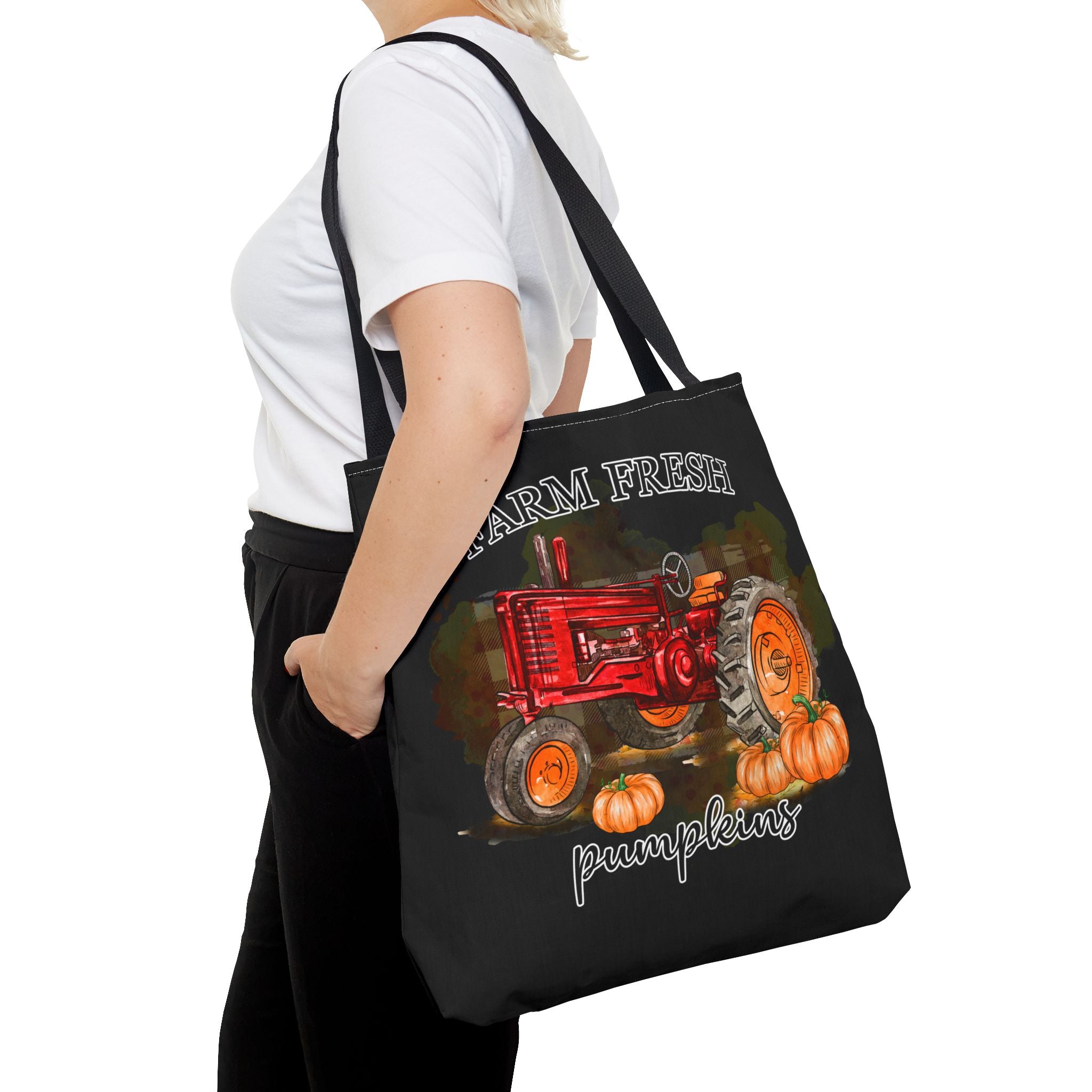 Black Farm Fresh Pumpkin Tote Bag!