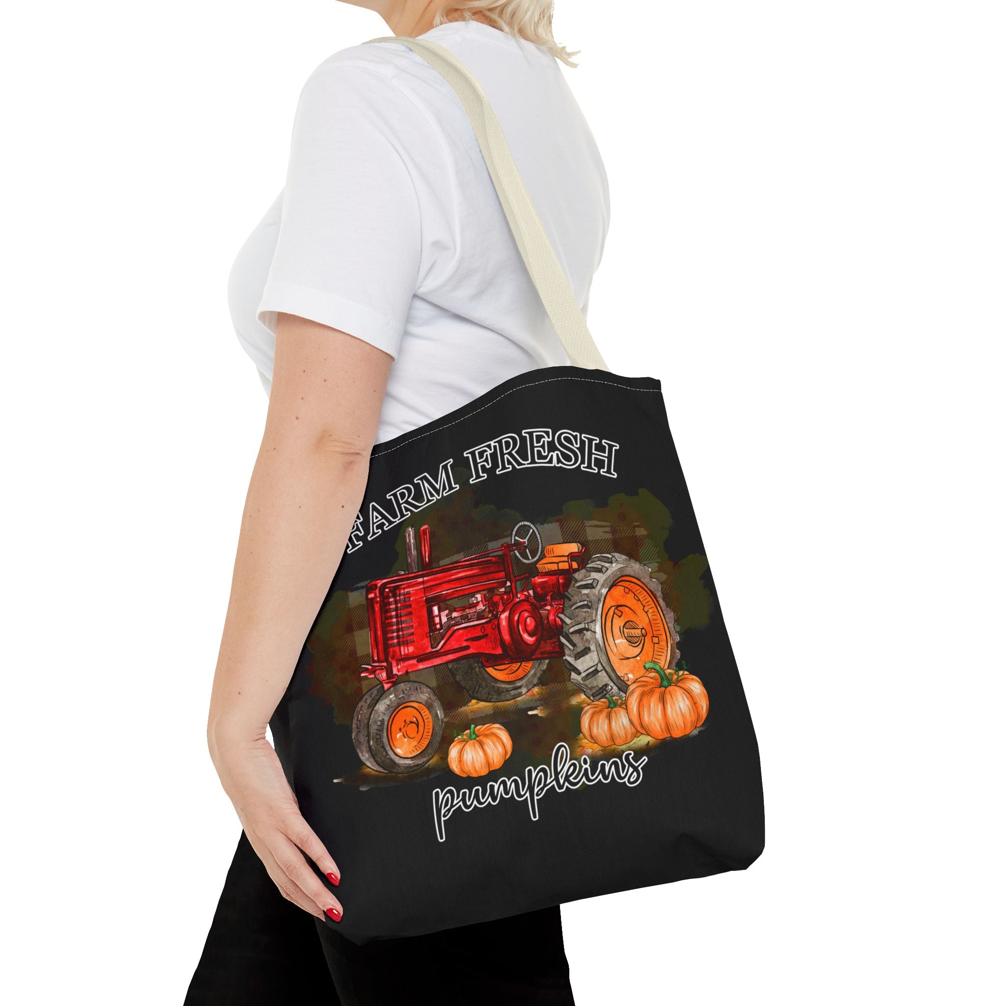 Black Farm Fresh Pumpkin Tote Bag!